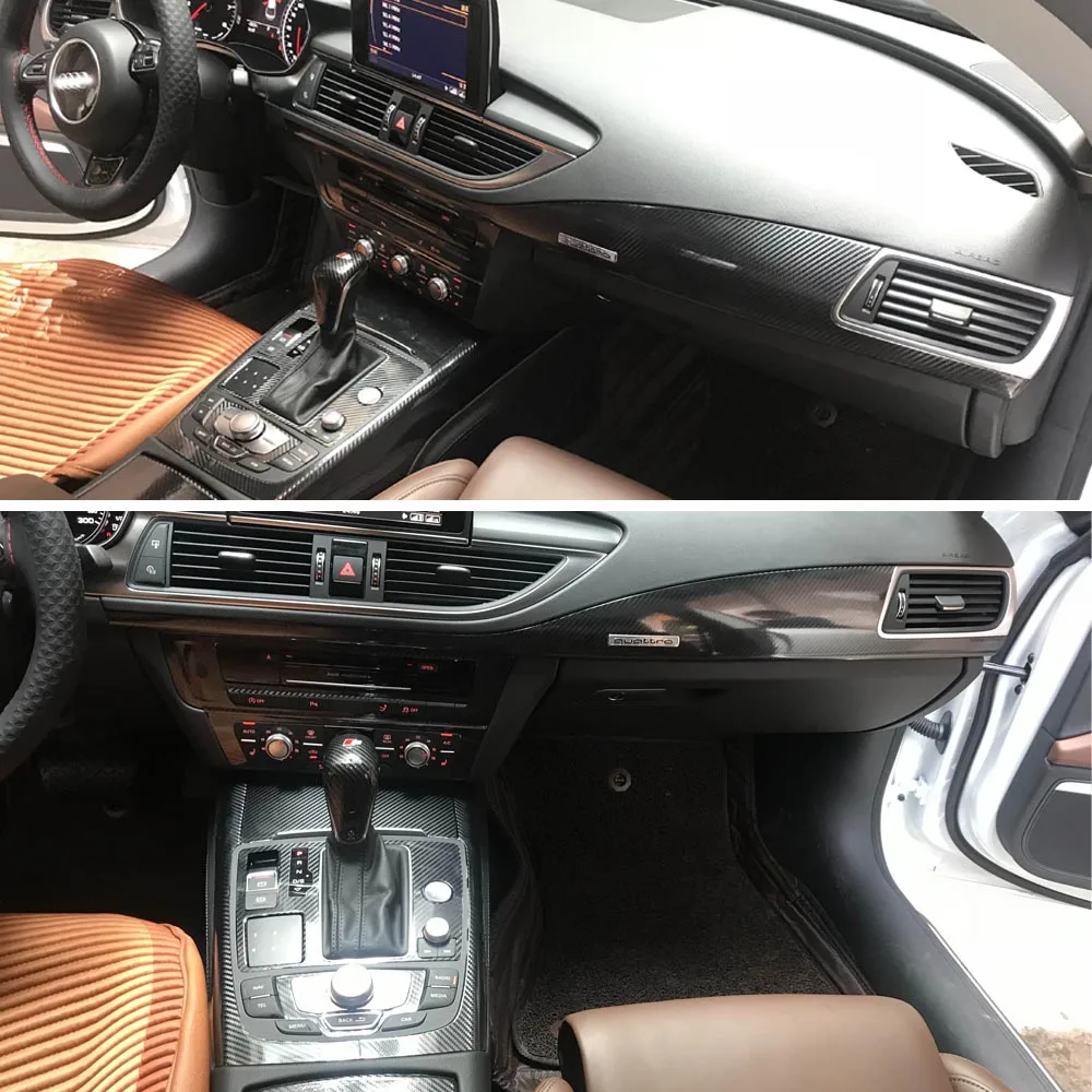 Для Audi A7 2011 2018 панель Центрального управления дверная ручка 3D/5D наклейки из