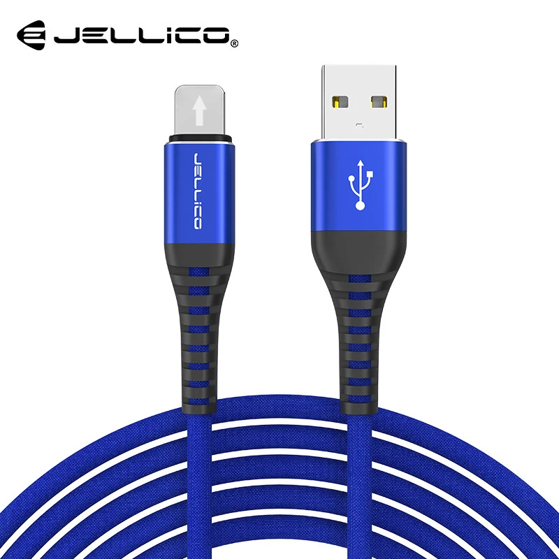 Blue For iPhone Jellico USB кабель для iPhone 11 X XS 8 7 6 Plus iPad Mini 4 быстрое зарядное устройство для зарядки данных синхронизировать мобильный телефон зарядное устройство - Цвет: Blue For iPhone