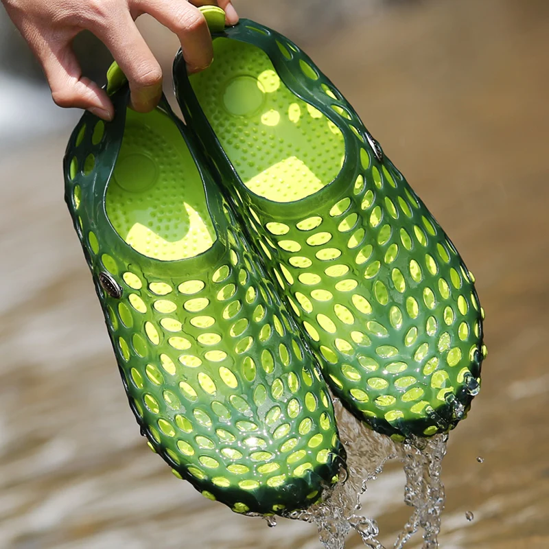 Мужские сандалии 40–43 летние мужские сабо и садовые тапочки разноцветные пляжные