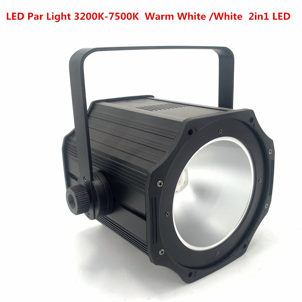 Cold Warm White 2in1 300 Вт COB светодиодный Par Светильник со шторками алюминиевый светодиодный мерцающий светильник эффект сценического светильник ing теплый белый свет RGBWA+ УФ 6in1 200 Вт COB LED Par dj - Цвет: Cold Warm White 2in1