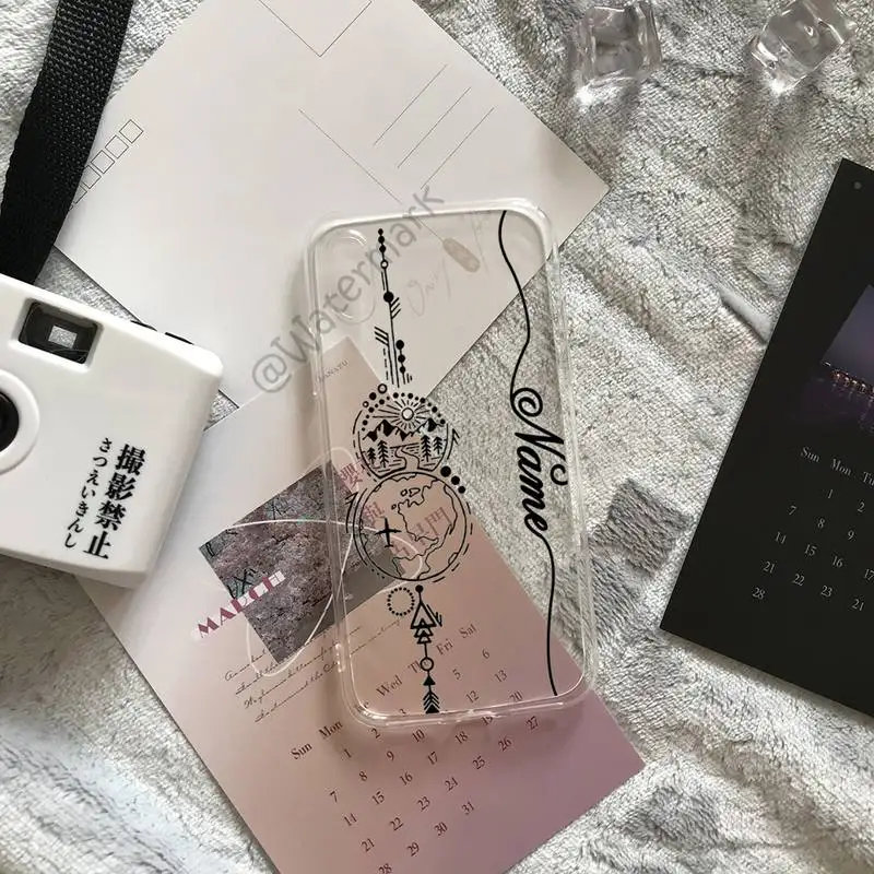 Airplane Map Travel Phone Case For IPhone 12 11 Pro Max Xs X Xr 7 8 6 6s Plus Se 2020 Transparent Cover | Мобильные телефоны и