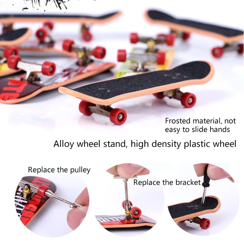 

DIY Assembly Mini Finger Skateboard Deck Skate Park Board Boy Kid Children