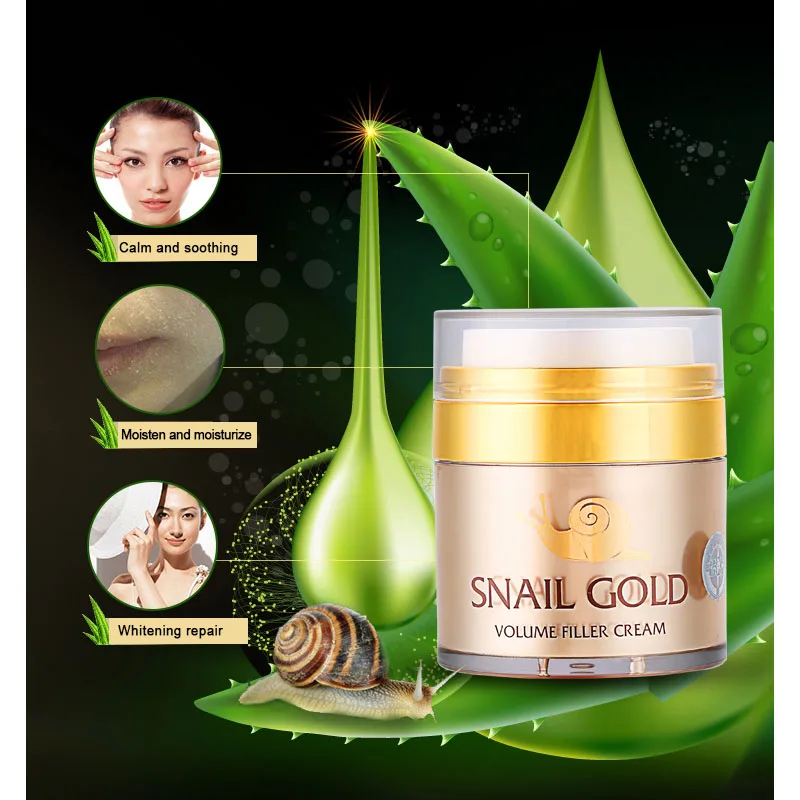 

Aloe golden snail cream firming, anti-wrinkle, acne, shrinking pores, spotting and anti-allergy 120ml