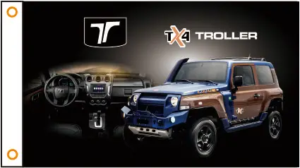 Автомобильный флаг ТРОЛЛЕР баннер 3 фута x 5 футов 100% полиэстер 01 | Дом и сад