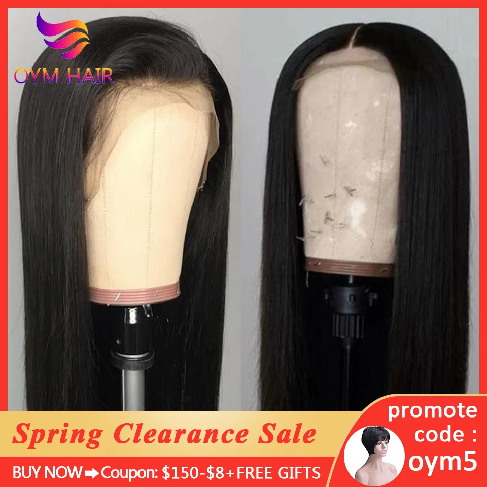 OYM волосы HD прозрачные кружевные передние человеческие парики для женщин