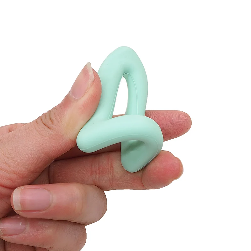 Chenkai 10 шт. силиконовые треугольные бусины для прорезывания зубов сделай сам Соска