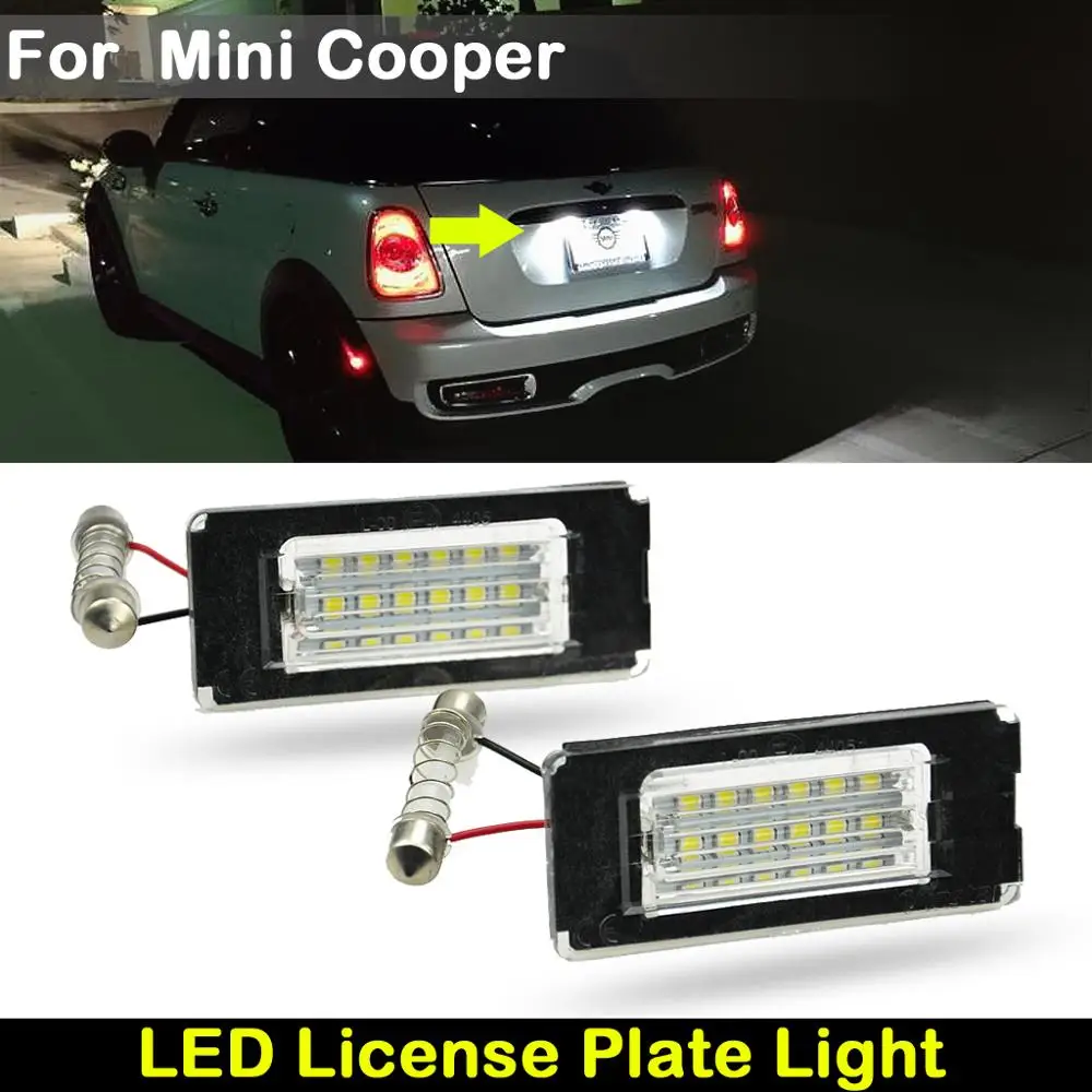 Для MINI Cooper Gen2 R56 R57 R58 R59 Белый светодиодный Автомобильный задний номерной знак