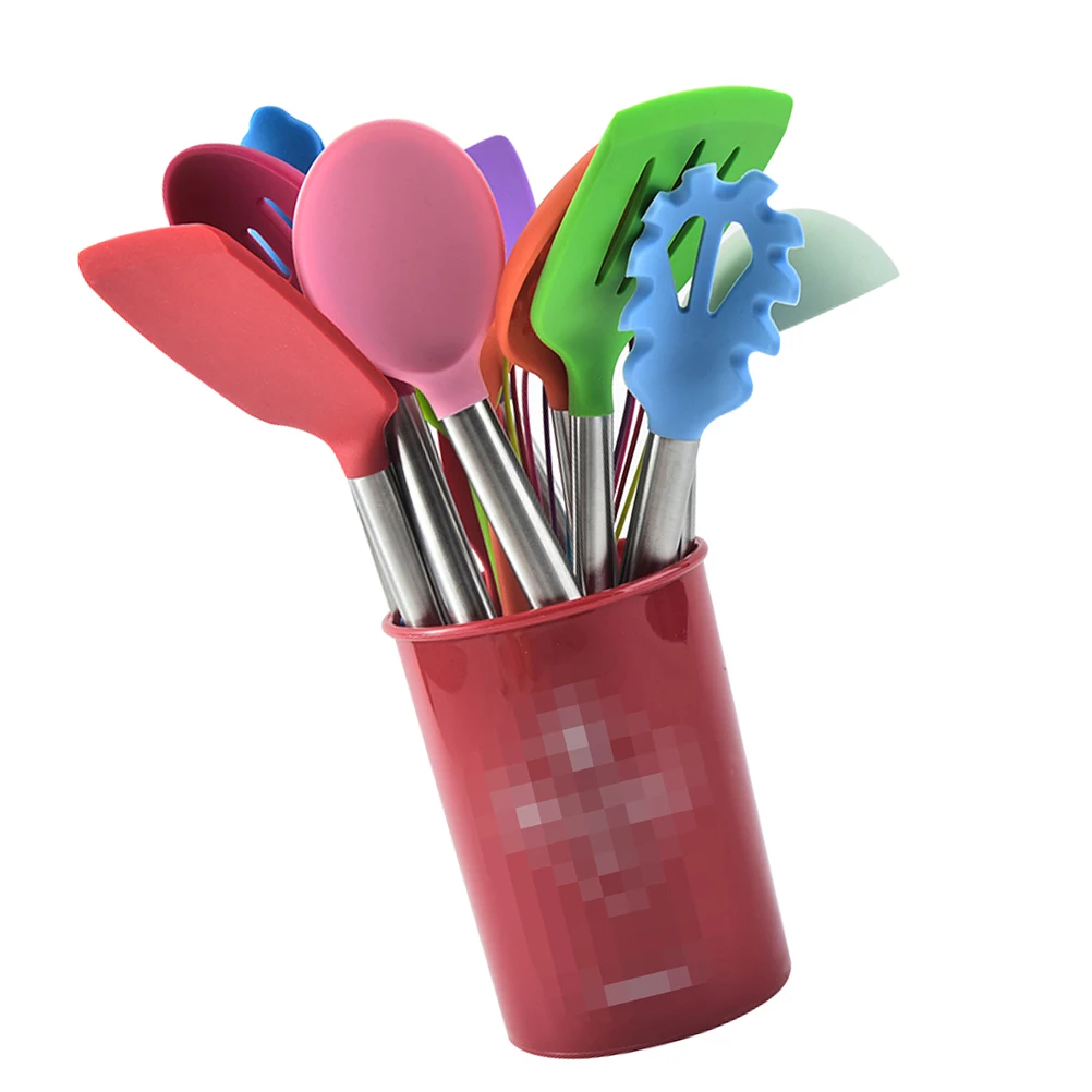 

1 Set Complete Rustproof Convenient Non-stick Silicone Cookware Kit Kitchen Utensils