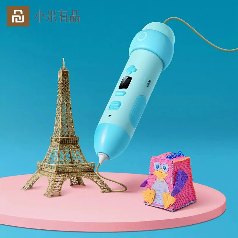 3d ручка Youpin для детей USB зарядка PCL беспроводная со светодиодным экраном низкая