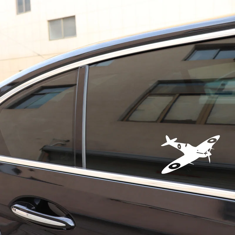 

YJZT 15.2CM*9.8CM Cool Artistic Aircraft High Quality Plane Beautiful Vinyl Decal Dazzling Car Sticker Black/Silver C27-1114
