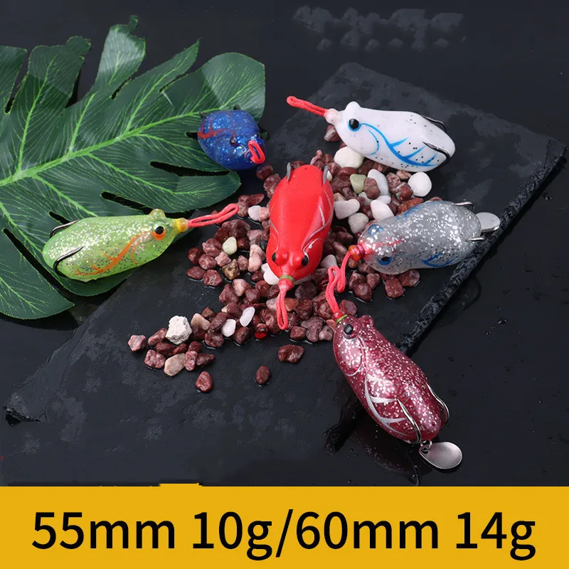 Рыболовная блесна в виде лягушки с Spinner ложки свободный змееголов 6 см 14g мягкие