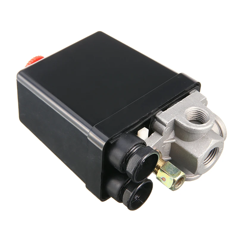 1 шт., переключатель давления воздушного компрессора, из пластика и алюминиевого сплава, 175PSI, 20a, 4 порта