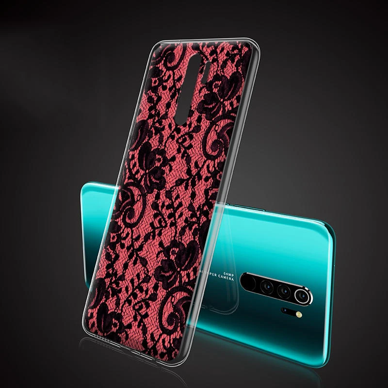 Силиконовый чехол для Xiaomi Redmi Note 9 Max 8T 8 7 6 5A 5 4X Pro Prime с кружевными цветами |