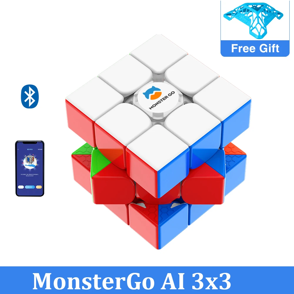 

2021 MG3 AI 3x3x3 Магнитный умный куб профессиональные магниты волшебный куб Bluetooth подключение интеллекта, MonsterGO Ai