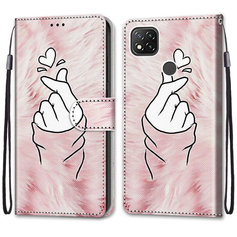 

Leather Magnetic Case For Xiaomi Redmi 9C Redmi9C NFC Redmi9 C 6.53 inch Coque Phone Cover Flip Wallet Painted Funda Etui