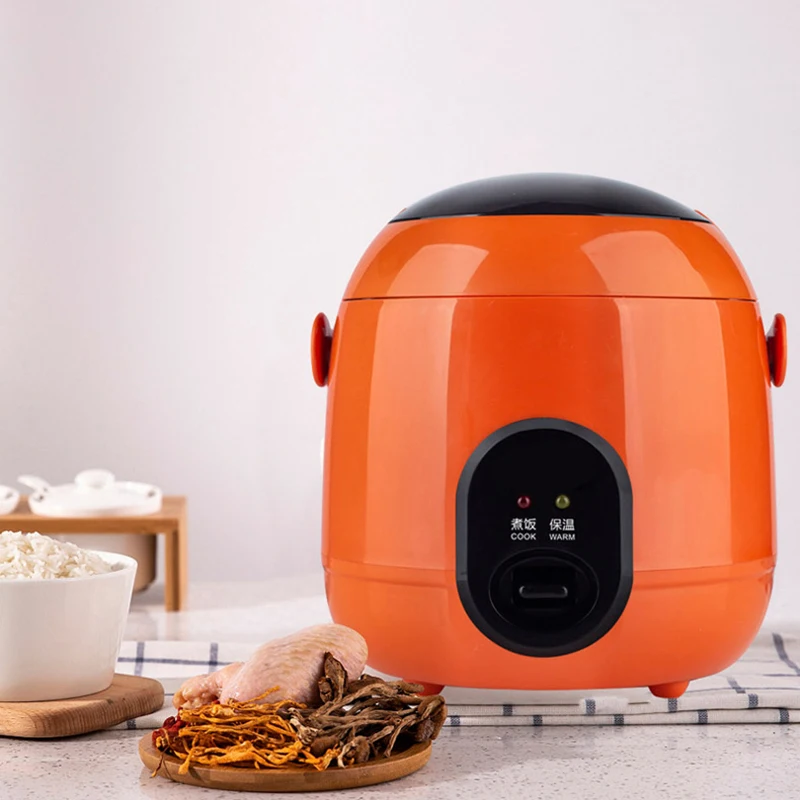 

1.2L Mini Electric Rice Cooker 2 Layers Heating Food Steamer Multifunction Meal Cooking Pot 1-2 People Lunch Box