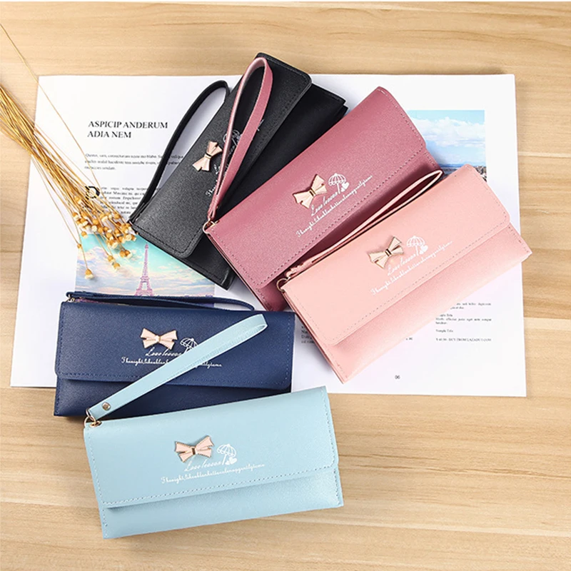 

2020 New Fashion Women Wallets Leather Hasp Wallet Women's Long Design Purse Clutch Women Lady Wallet Cartera Mujer