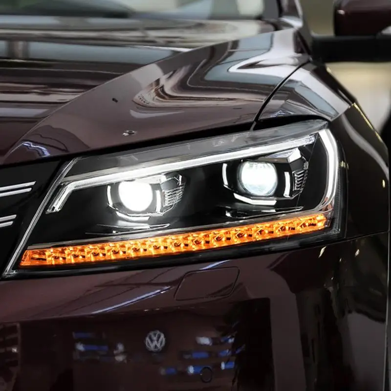 Лампа Luces Para авто Drl Led боковой сигнал поворота Assessoires фары автомобильные в сборе 11