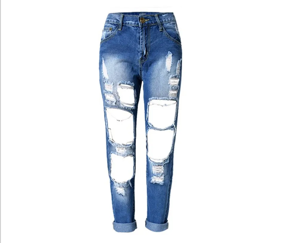 Отверстие джинсовые брюки для мальчиков одежда детей женщин высокое качество