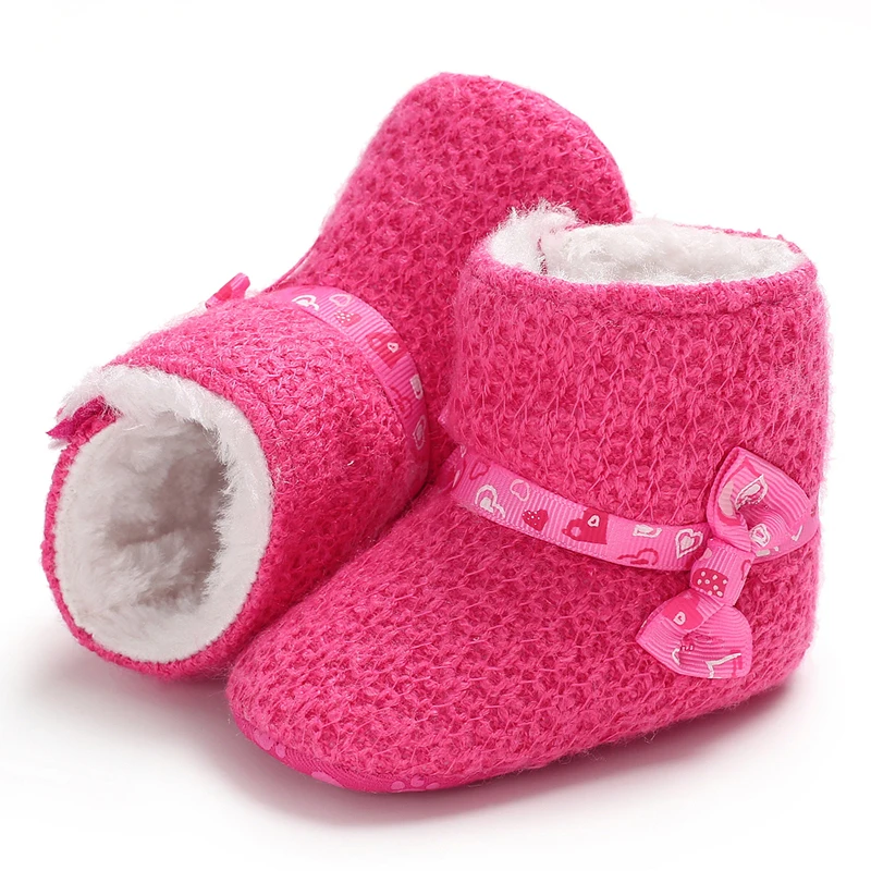 Обувь для новорожденных девочек Зимняя обувь малышей с мягкой подошвой
