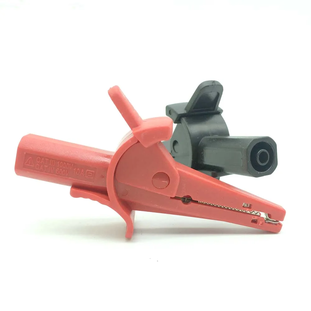 

10 PCS Multimeter Pen Test Lead Prob Alligator Clips Crocodile Cable Connector For 4mm Banana End 1000V CATIII 10A