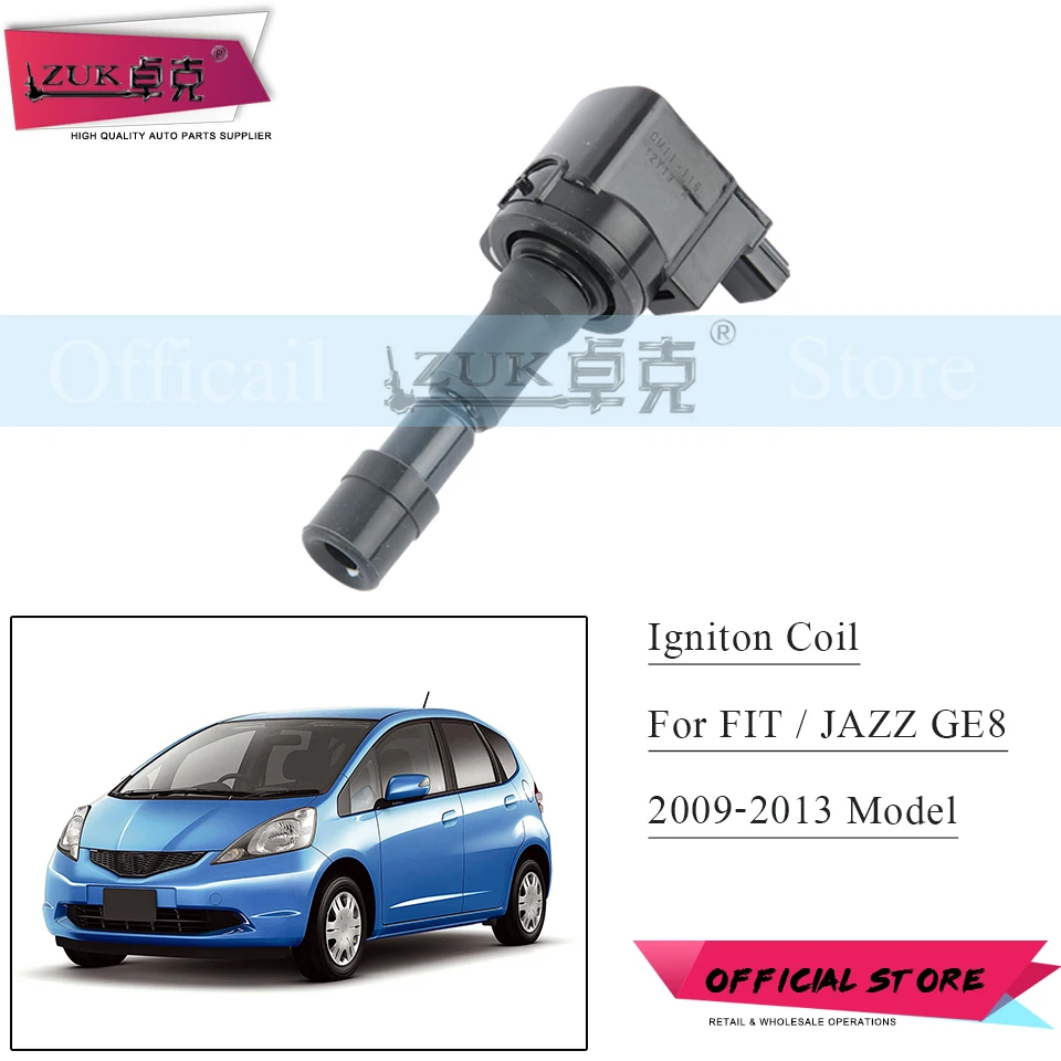 Катушка зажигания ZUK для HONDA FIT JAZZ 2009 2010 2011 2012 2013 2014 л 2016-CR-Z-30520-RB0-003 | Автомобили и