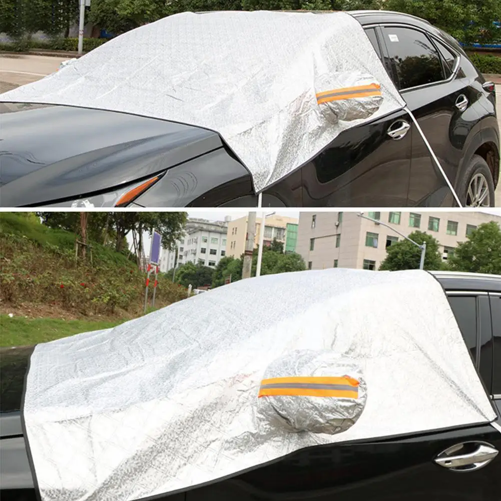 

Чехол на лобовое стекло с боковым зеркалом-утолщенный чехол для автомобиля, защитный чехол на лобовое стекло, защита от льда, солнца, мороза ...