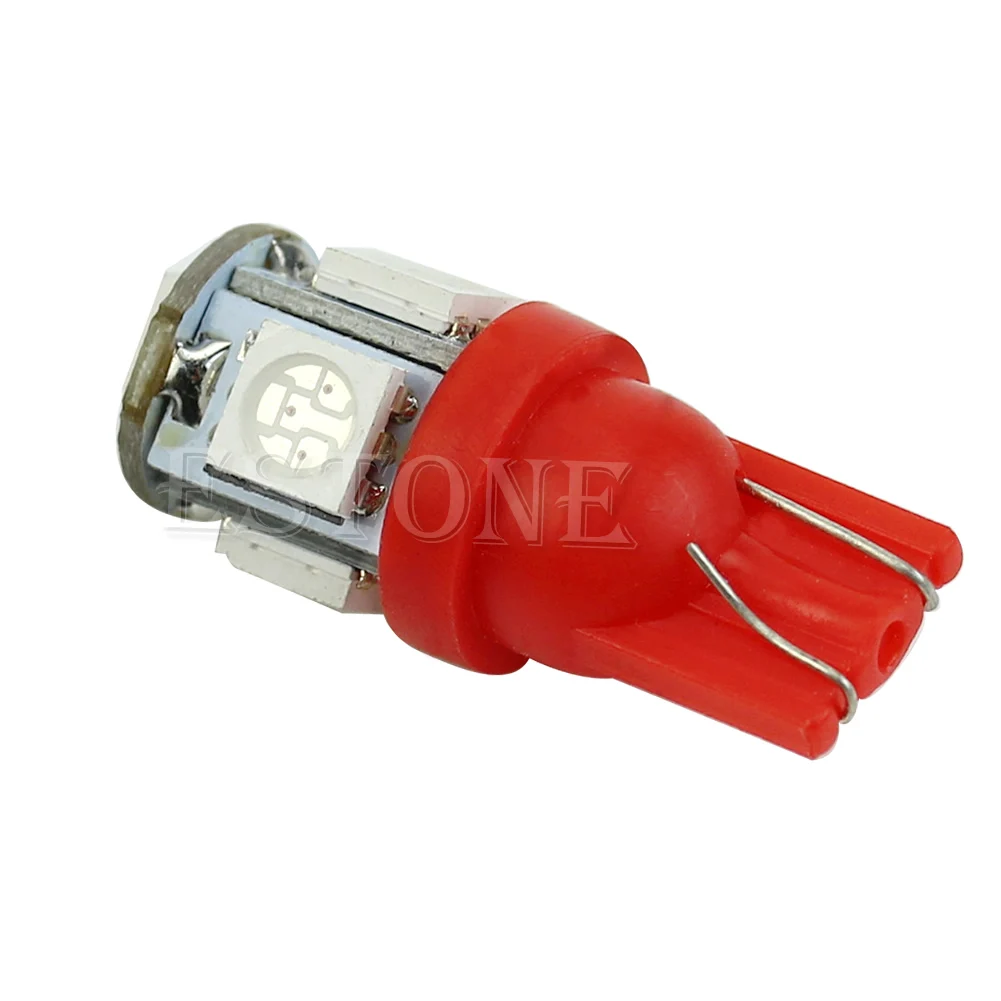 T10 5050 5 светодиодный SMD 194 168 W5W красный ксеноновый светильник Wedge Bulb Автомобильный