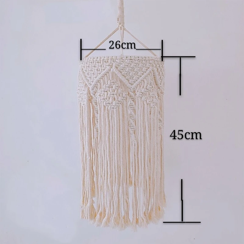 

Handwoven Knitting Bohemian Lamp Shade,Ceiling Light Shade,Hanging Pendant Light Fitting for Home,Bedroom Decor
