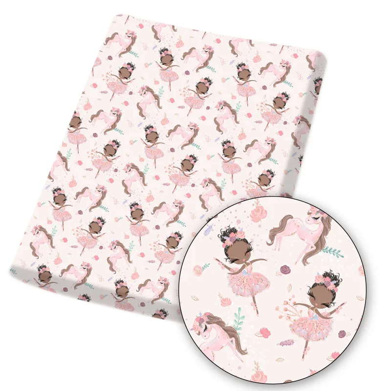 

Polyester Cotton Fabric Character Pattern Printed Cloth Sheets Dress Making Materials Handmade Masks DIY Crafts Supplies 1pc