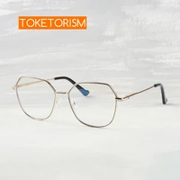 toketorism new design fashion metal frame eyeglasses for unisex anti blue women men glasses 0403