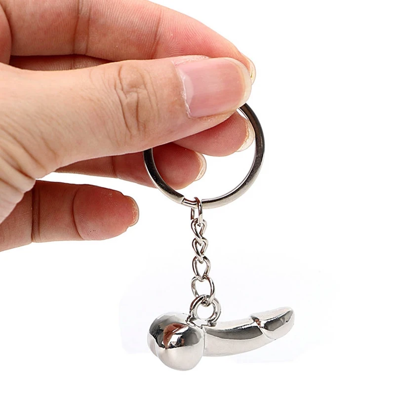 Мужской гениталии брелок для влюбленных металлический сексуальный пенис ключей