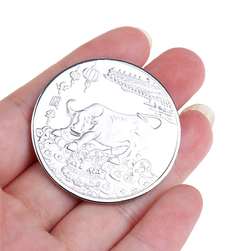 

2021 New Year Commemorative Coins Twelve Zodiac Ox Gold Coin Collection Gift Decorative Coins Collection