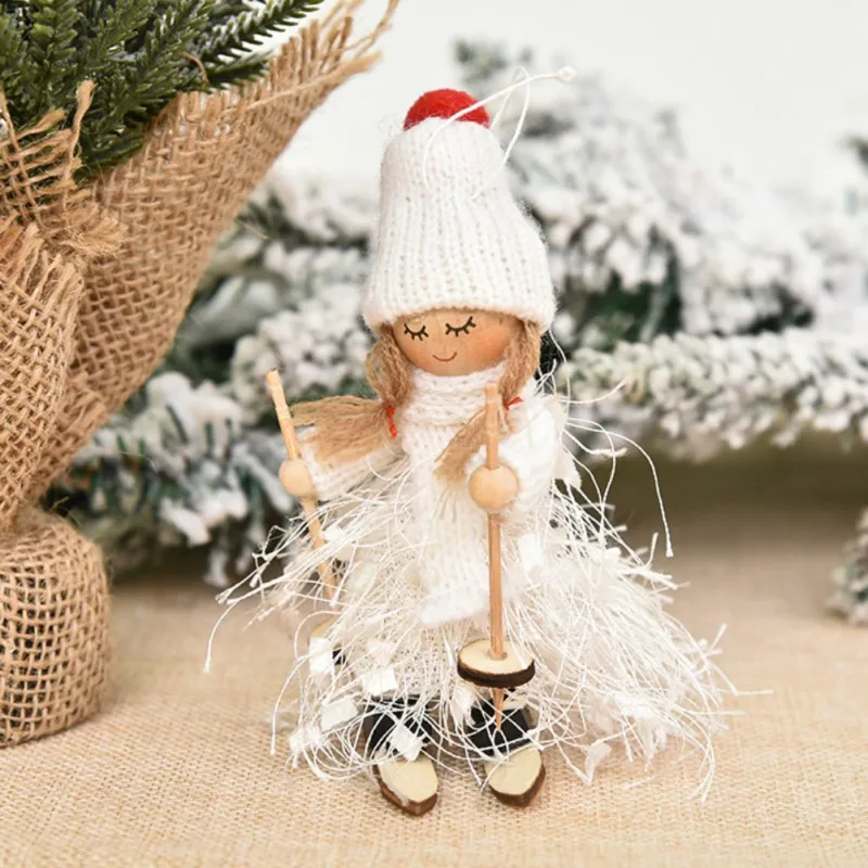 Рождественские уникальные куклы рождественские креативные милые деревянные