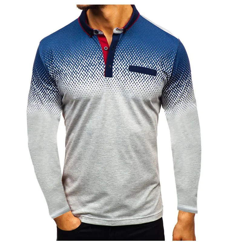 Новинка осени 2019 модная футболка поло для мужчин хлопковая Повседневная рубашка