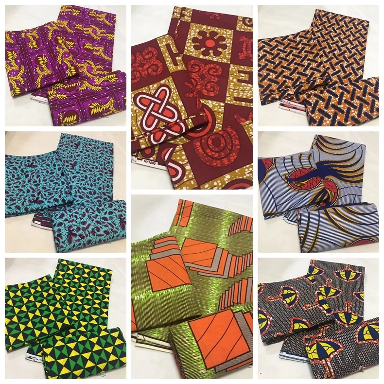 

African Best Quality 100% Cotton Wax Print Fabrics 6Yards Wholesale Cheap Price Wax Prints Fabric Wax Ankara Material For Sewing