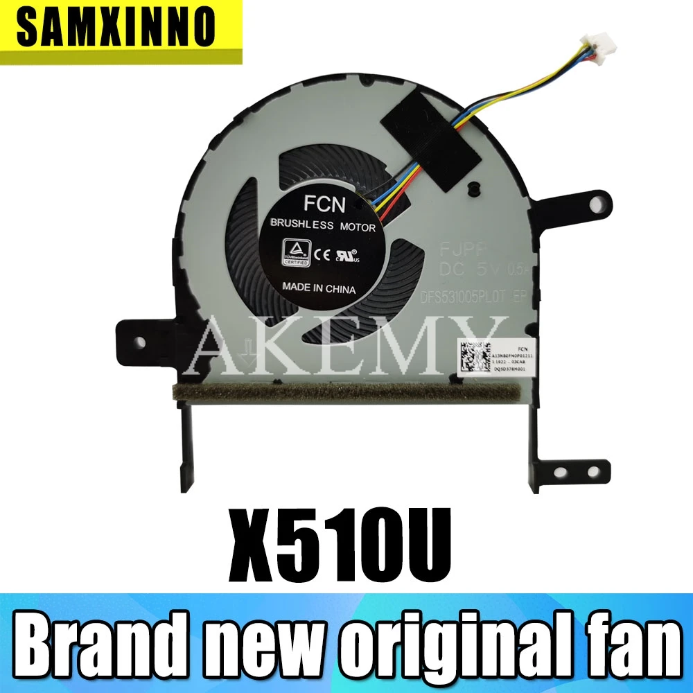 Новый вентилятор охлаждения процессора для For Asus S510U X510U X510 DFS531005PL0T FJPP DC 5 В 0.5A