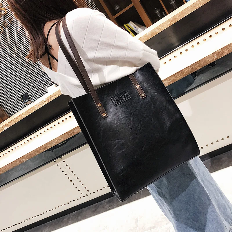 

Vintage Women Shoulder Bags Designer Handbags Luxury Pu Leather Messenger Bag Large Cpacity Totes Lady Cusual Buckets Bag Purses