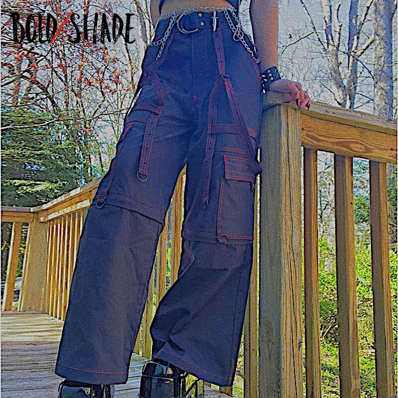 

Смелые Черные Мешковатые женские джинсы с завышенной талией в стиле ретро