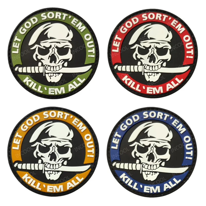 Высококачественные резиновые нашивки череп волка тактические военные