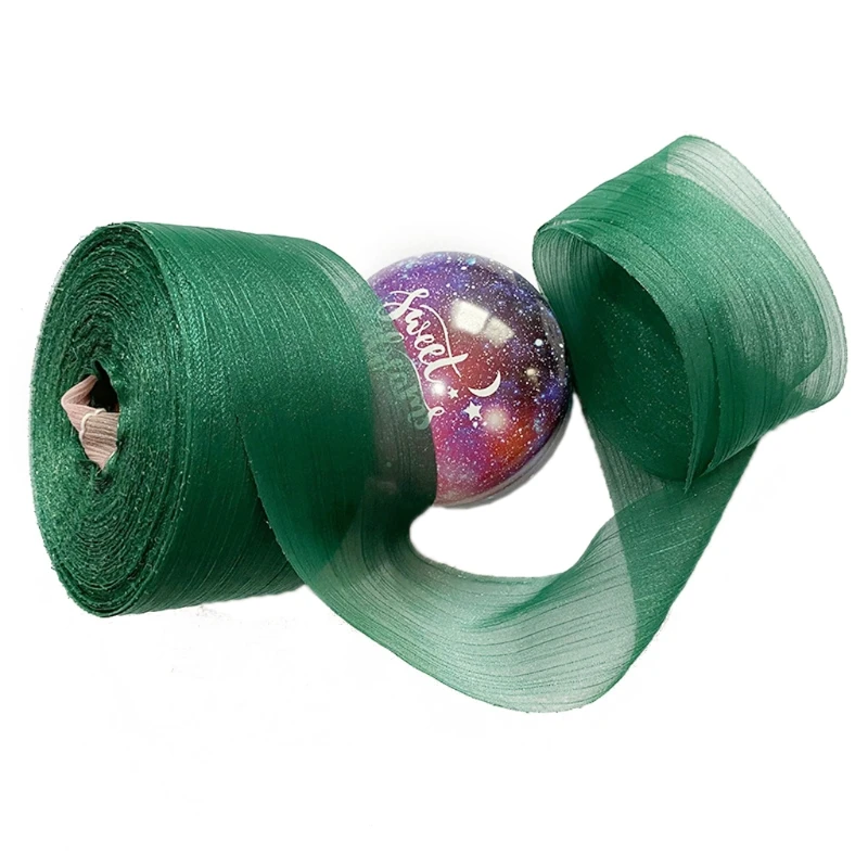 

50 Yard Organza Ribbon Chiffon Stain Ribbon DIY Wedding Bouquets Bowtie Hairband