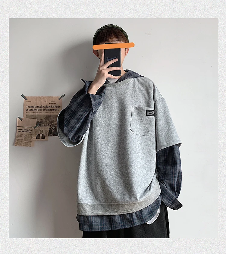 

Oversize Autumn Men Hoodies Korean Fashion Casual Sweatshirt Pullovers 2020 Classic 3 Colors Couple Warm Oversize Hoodies