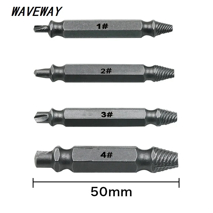

4 шт. поврежденные винтовые сверла направляющий набор сломанной скорости Легкий болт шпилька в полоску инструмент для удаления винтов