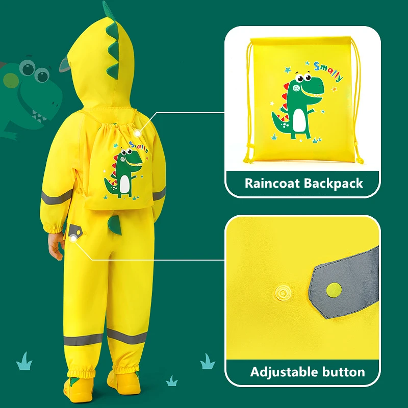 Детский комбинезон От 1 до 9 лет водонепроницаемый детский Цельный Дождевик с