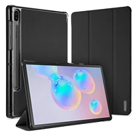 tablet leather case for samsung galaxy tab s6 t860t865t867 magnetic closure domo series luxury trifold protective case cover