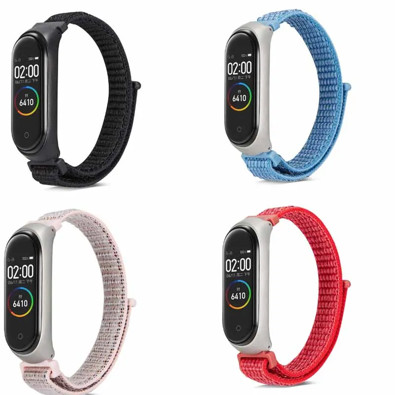 Нейлоновый Ремешок Для Xiaomi Miband 4 ремешок для умных часов Mi Band band спортивный
