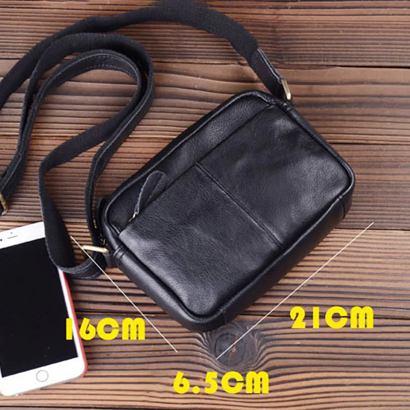 

AETOO Handmade men's leather bag, cowhide mini bag, casual one-shoulder mobile phone bag horizontal