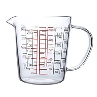 500ml glass measuring cup milk jug heat resistant glass cup measure jug creamer scale cup tea coffee micro wave safe
