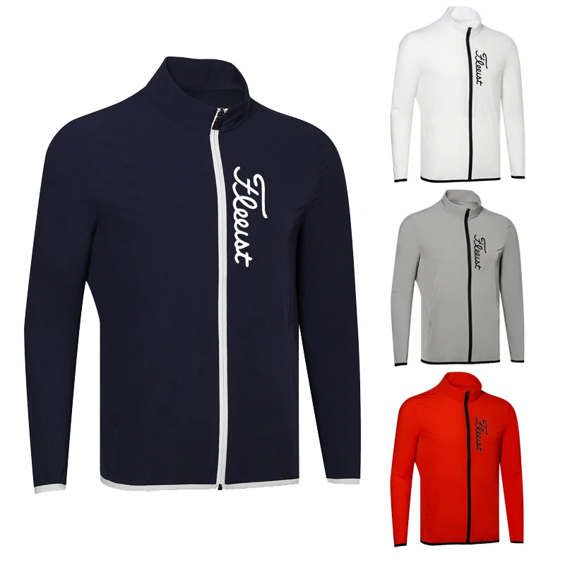 new Golf sportswear windbreaker men's summer and autumn outdoor breathable long sleeve running jacket casual coat