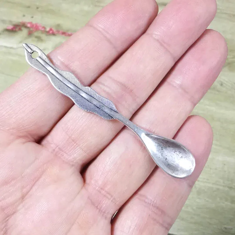 

Mini Tea Spoon Pendants Charms for Jewelry Making Necklace Bracelet Earrings Keychain DIY Craft Accessories Findings Wholesale